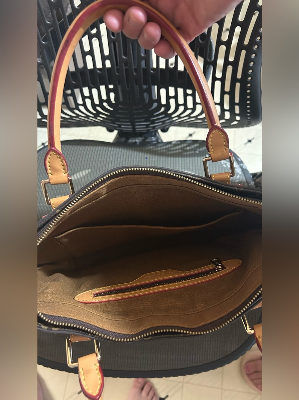 Brown Monogram Satchel Bag - Picture 3 of 3